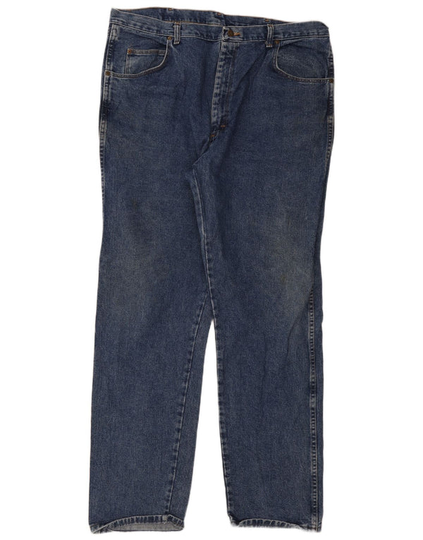 Męskie proste dżinsy Wrangler W42 W34 Niebieskie bawełniane