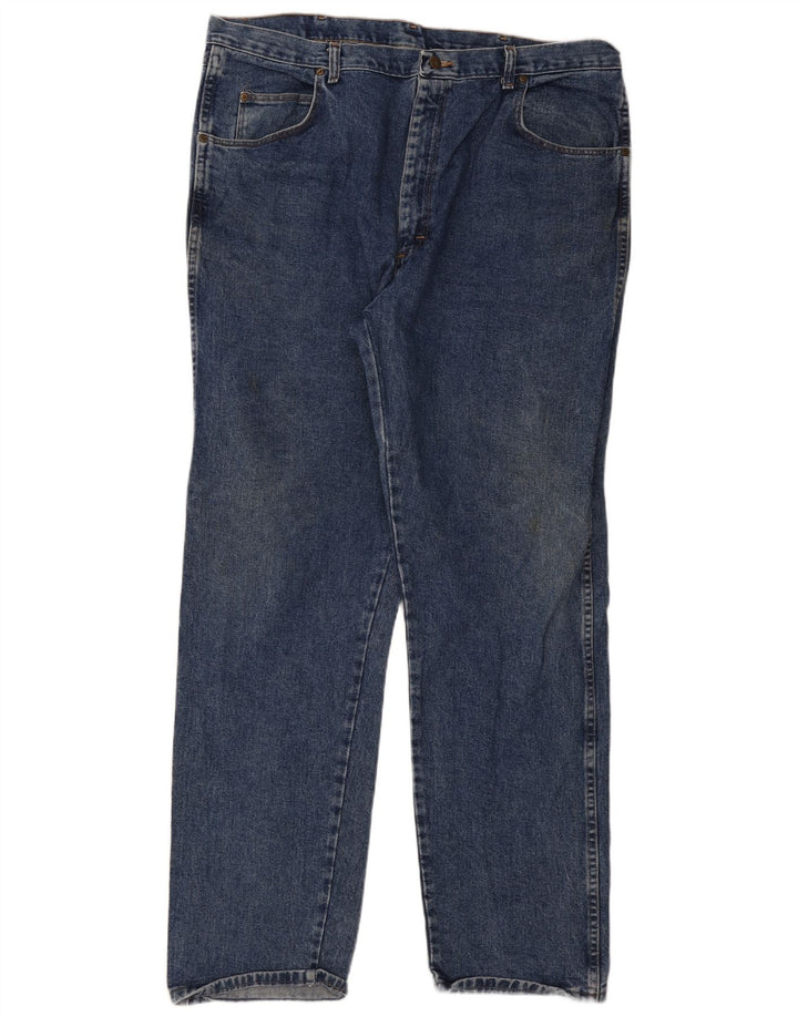 Męskie proste dżinsy Wrangler W42 W34 Niebieskie bawełniane