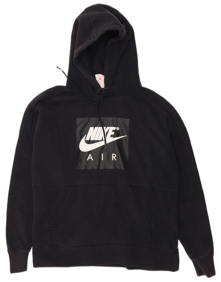 Męski sweter z kapturem Nike z grafiką, średni czarny, bawełniany