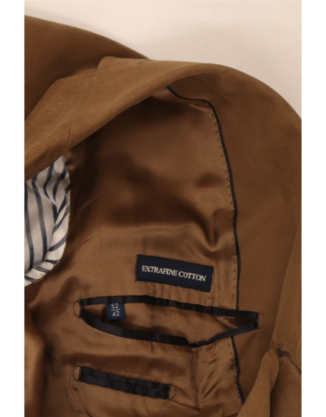 Męska marynarka zapinana na 3 guziki Massimo Dutti EU 52, duża, beżowa, bawełniana