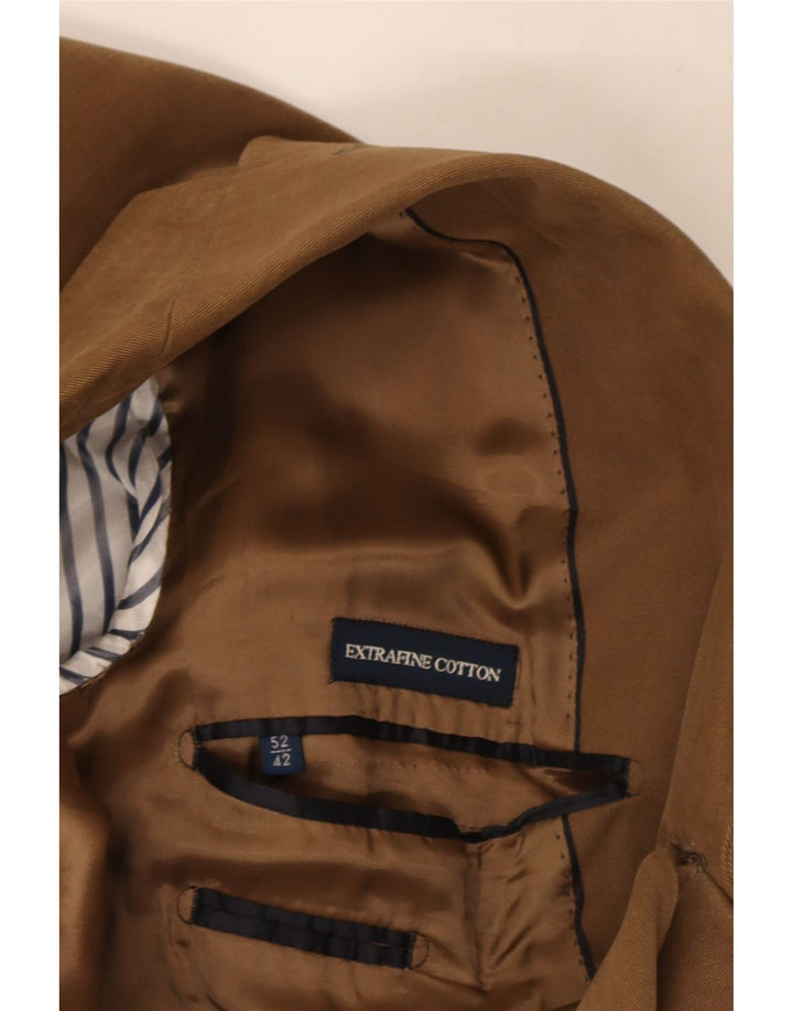 Męska marynarka zapinana na 3 guziki Massimo Dutti EU 52, duża, beżowa, bawełniana