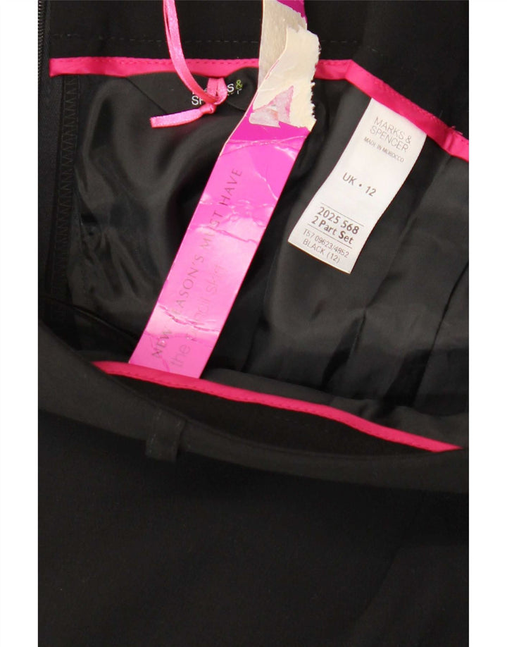 Marks & Spencer Damska spódnica ołówkowa UK 12 Medium W30 Czarny poliester