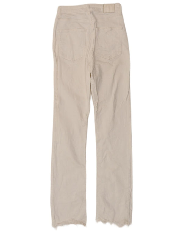 Damskie jeansy slim fit Zara EU 36 XS W26 L32 Biała bawełna