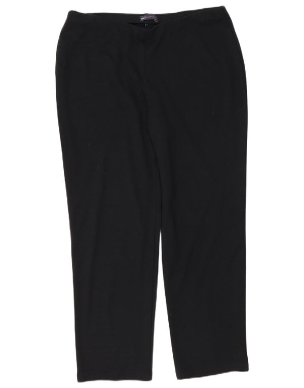 Marks & Spencer Damskie proste spodnie codzienne UK 16 duże W36 L28 czarne