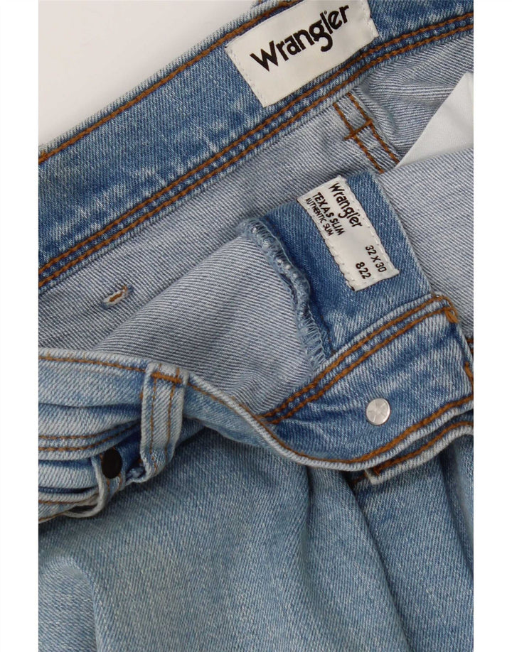Męskie jeansy Wrangler Texas Slim W32 L30 Niebieskie