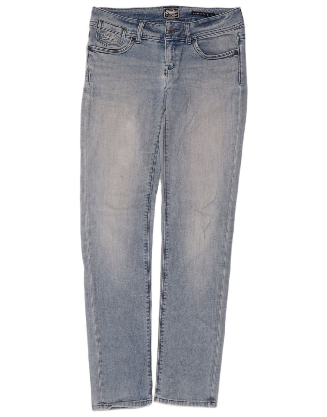 Damskie jeansy Superdry Cigarette W29 L32 Niebieskie, bawełniane