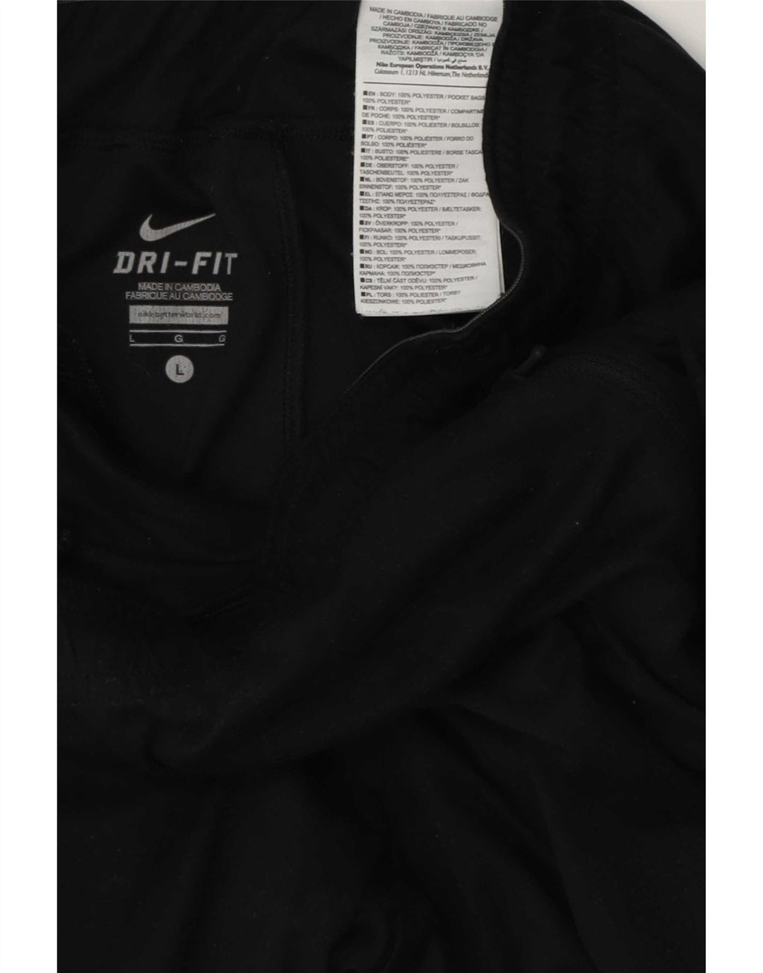 Męskie spodnie dresowe Nike Dri Fit, duże, czarne, poliestrowe