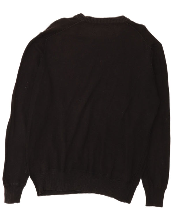 Męski sweter z dekoltem w łódkę Zara XL, czarny, bawełniany