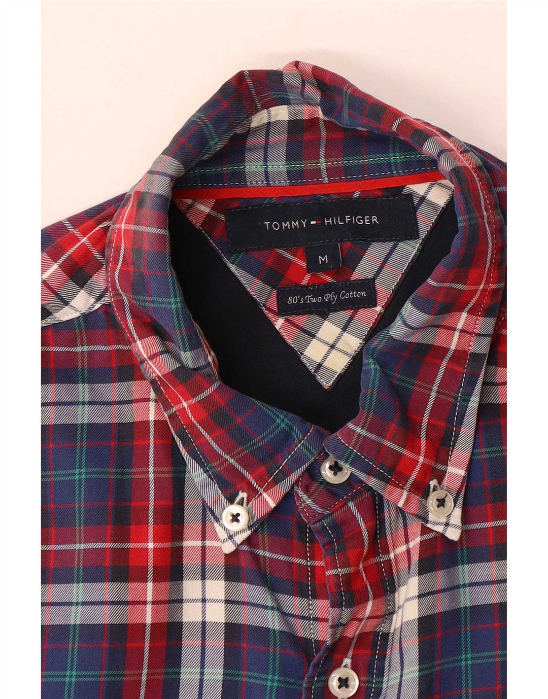 Koszula męska Tommy Hilfiger, bawełniana w czerwoną kratę