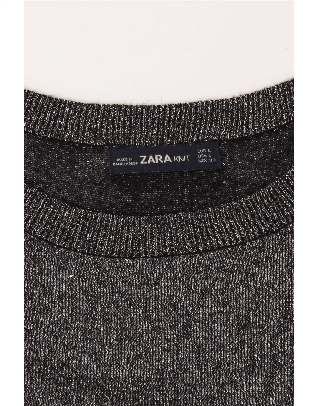 Damski top z długim rękawem Zara UK 16, duży, szary