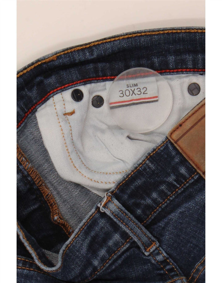 Męskie jeansy slim fit Tommy Hilfiger W30 L32 granatowe