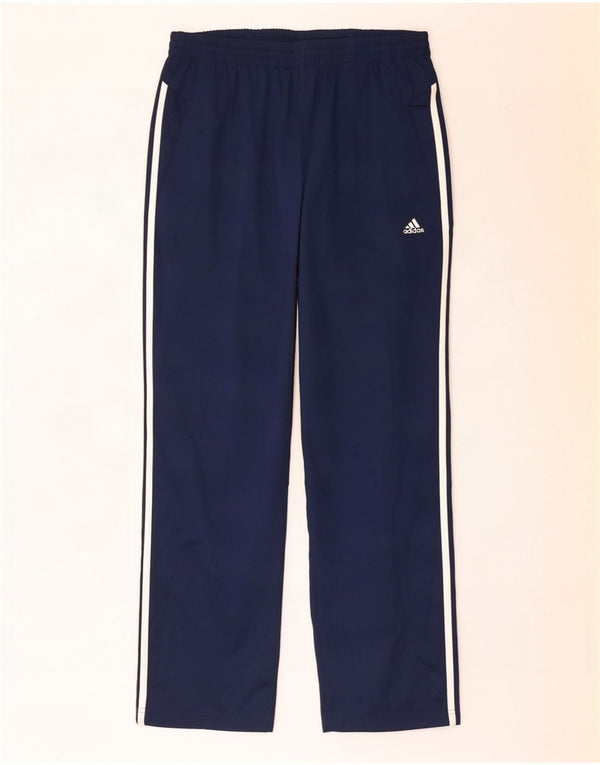 Męskie spodnie dresowe Adidas Climalite, duże W34 L32, granatowe, poliestrowe