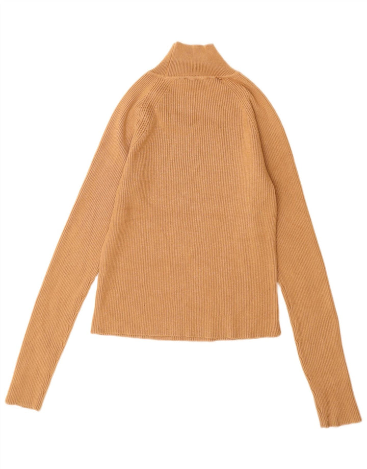 Damski sweter z golfem Zara UK 12 Średni Beż Wiskoza