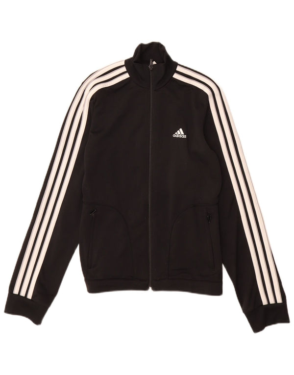 Damska kurtka dresowa ADIDAS UK 8, mała, czarna, poliester