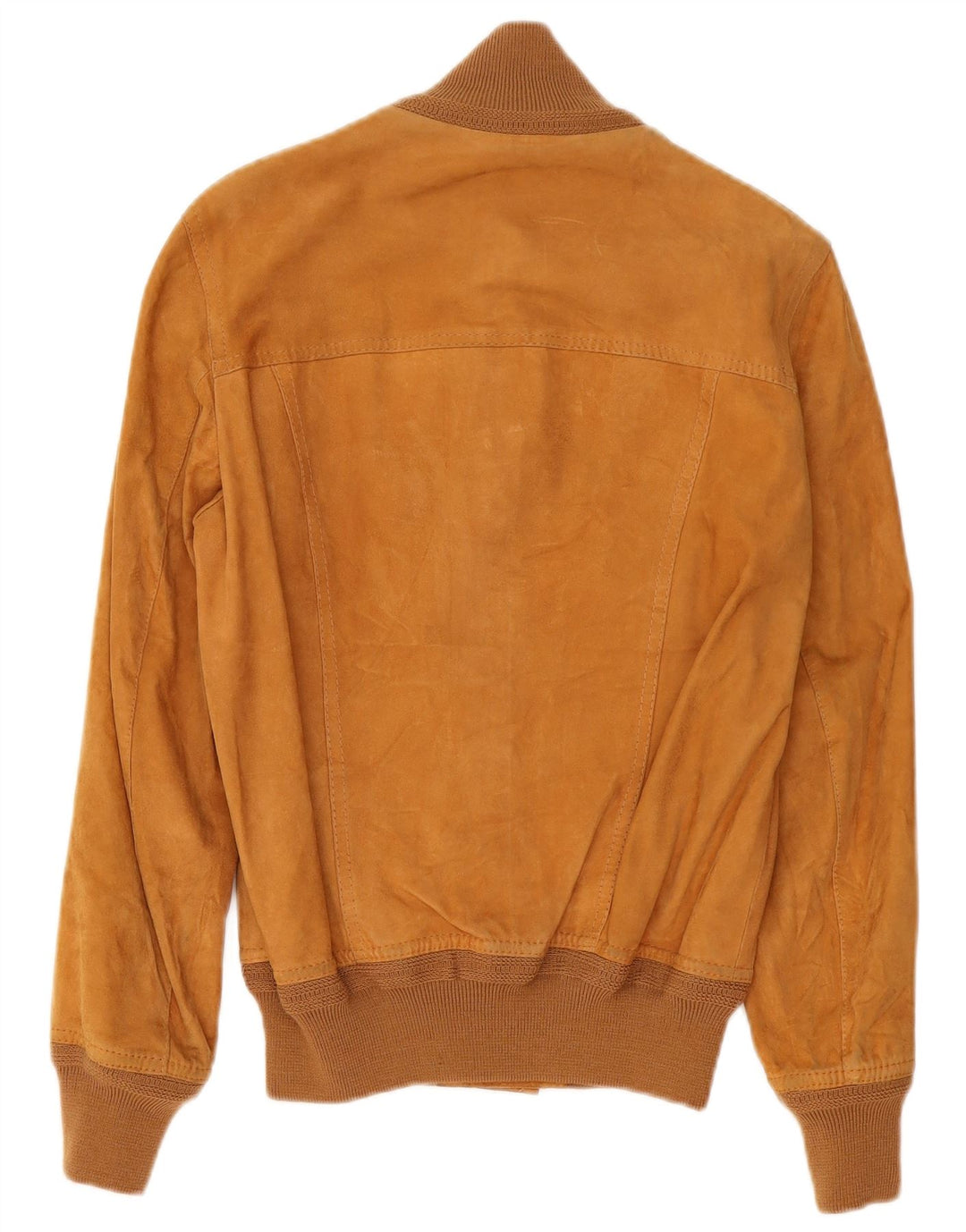 Vintage męska zamszowa kurtka bomber IT 48 średniej beżowej skóry
