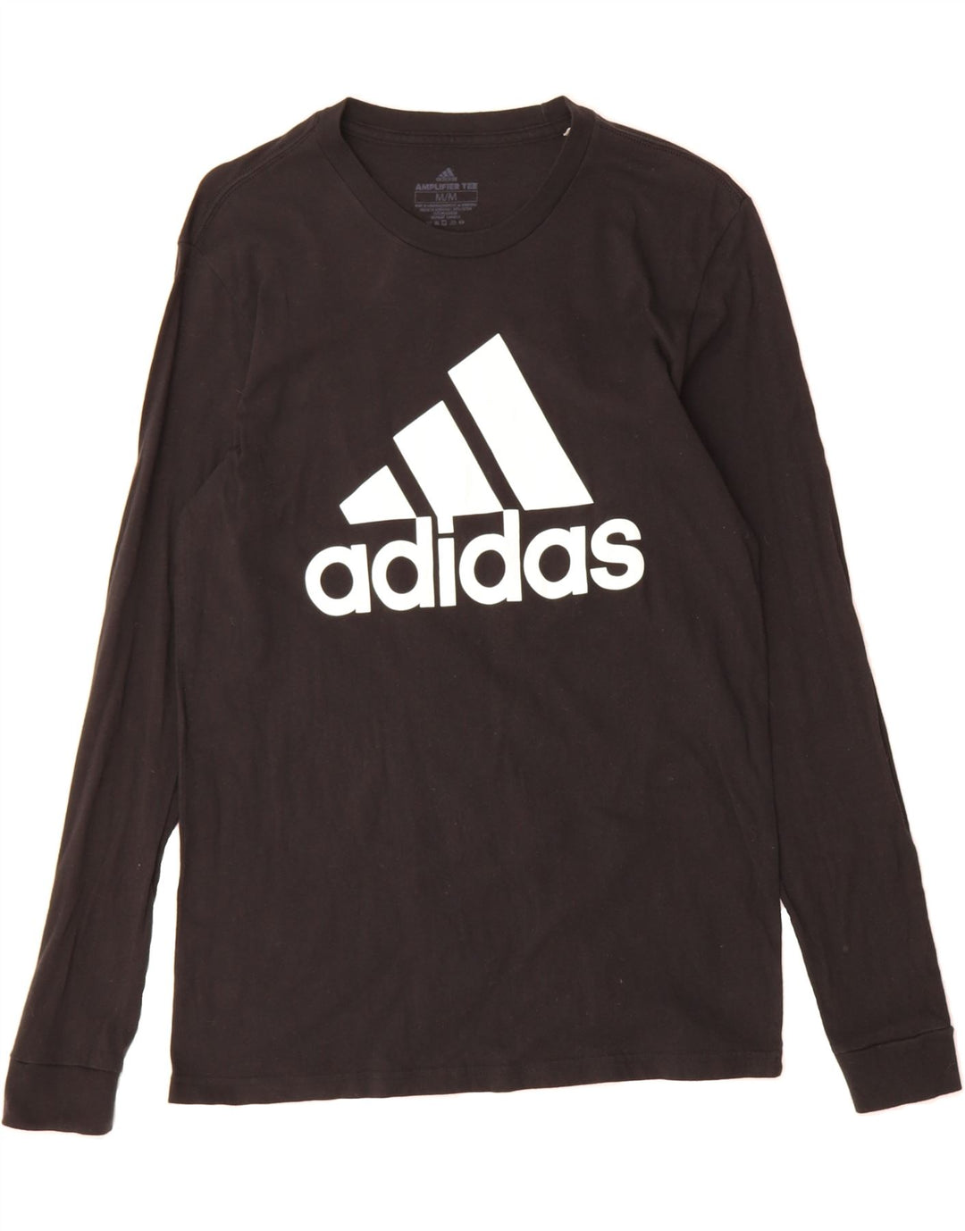 ADIDAS Mens Graphic Top Long Sleeve Medium Black Cotton Vintage Adidas and Second-Hand Adidas from Messina Hembry 