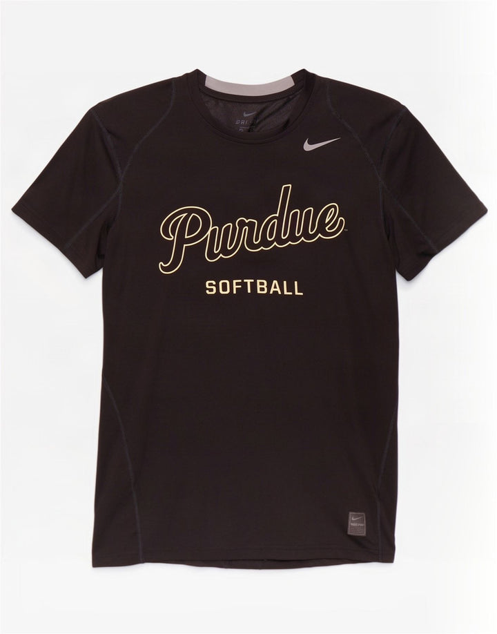 Męski T-shirt z grafiką Nike Dri Fit, średni czarny poliester
