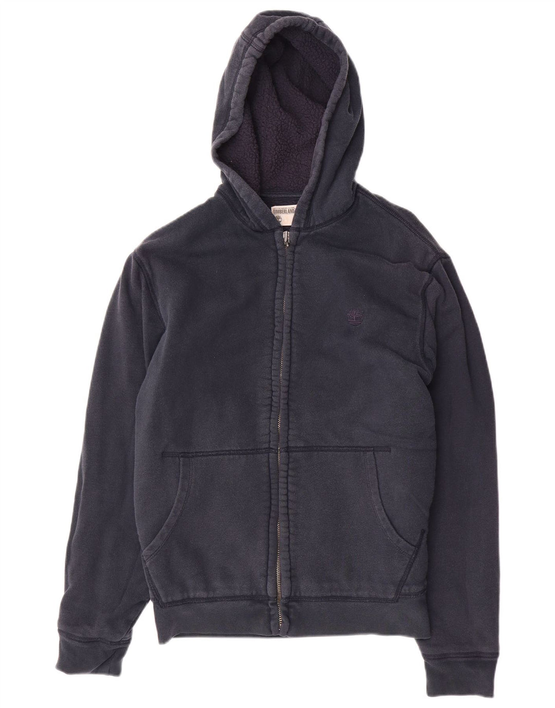 Męski sweter z kapturem i zamkiem błyskawicznym Timberland, średni granatowy, bawełniany