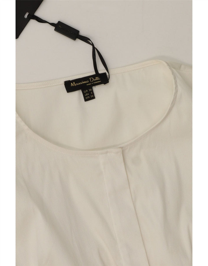 Koszula damska Massimo Dutti EU 34 2XS Biała bawełna