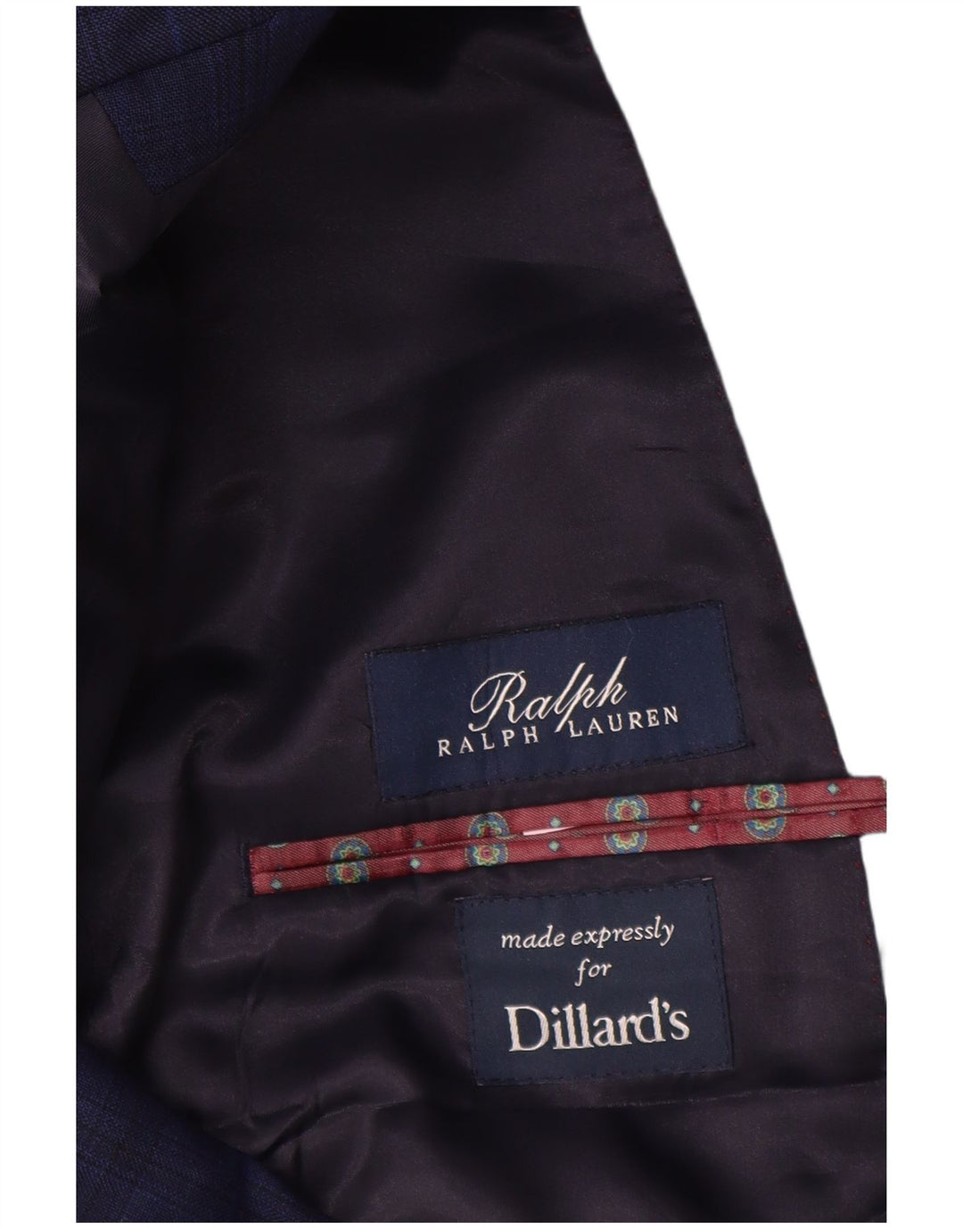 Ralph Lauren Męska marynarka zapinana na 2 guziki UK 40, duża granatowa kratka