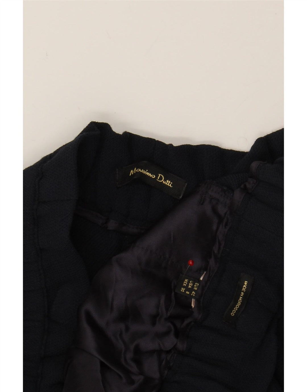 MASSIMO DUTTI Womens Slim Casual Trousers EU 40 Medium W30 L27 Navy Blue Vintage Massimo Dutti and Second-Hand Massimo Dutti from Messina Hembry 