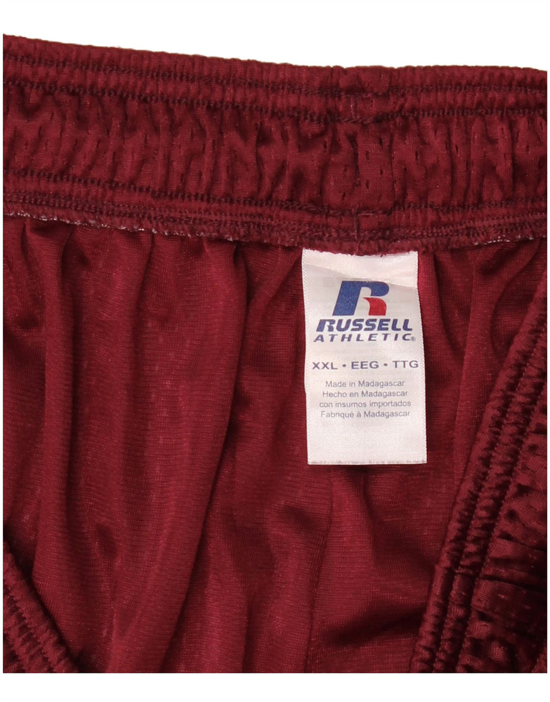 Męskie spodenki sportowe Russell Athletic 2XL, bordowy poliester