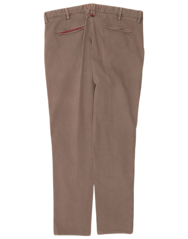 Jaggy Mens Slim Fit Chino Trousers W36 L31 Brown Cotton
