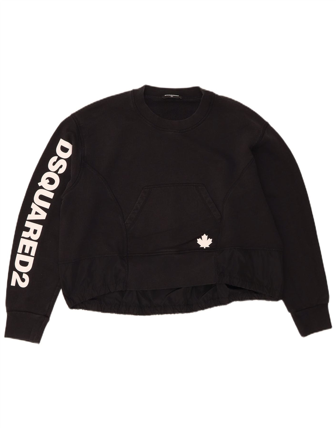 Dsquared2 Dziewczęca bluza oversize z grafiką, w kratkę, 15-16 lat, czarna