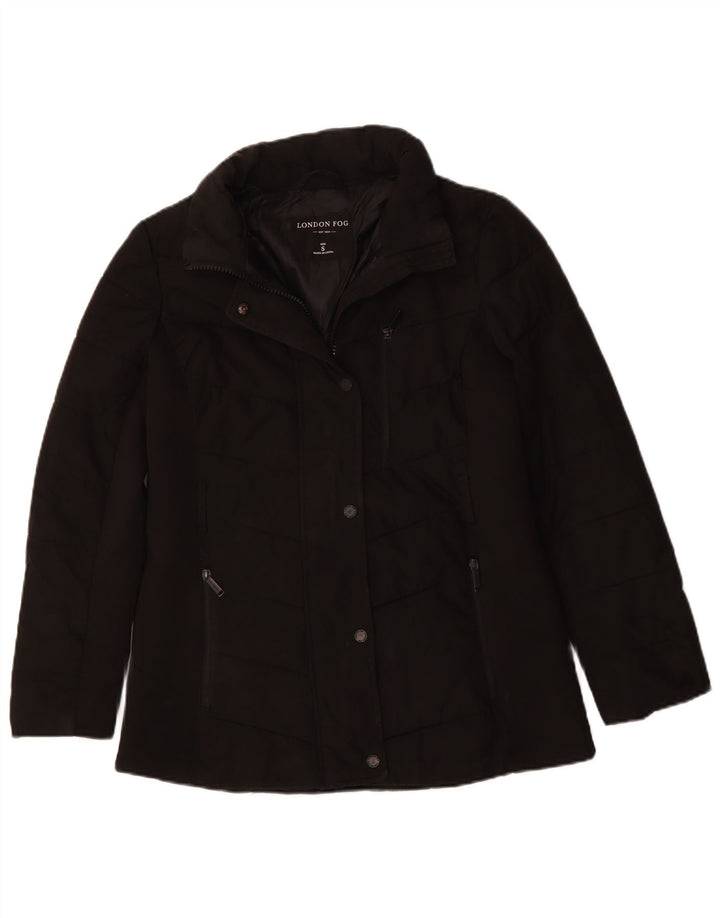 Damska kurtka oversize LONDON FOG, wyściełana UK 10, mała, czarna, z poliestru