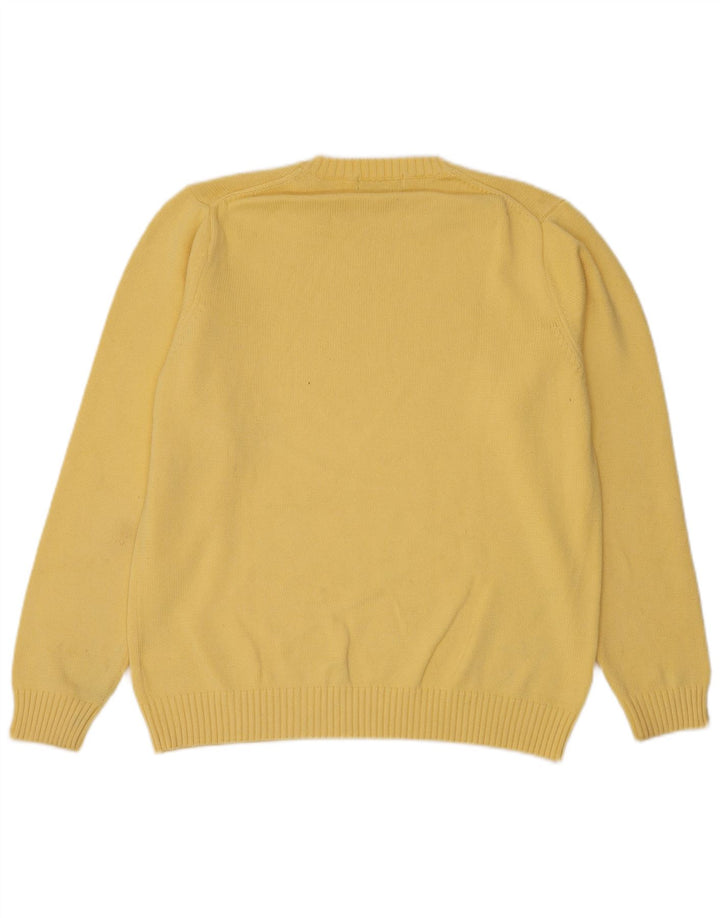 Męski sweter Marks & Spencer Blue Harbor z okrągłym dekoltem, średniożółty
