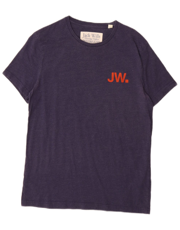 Męski T-shirt z grafiką Jack Wills, mały, granatowy, bawełniany