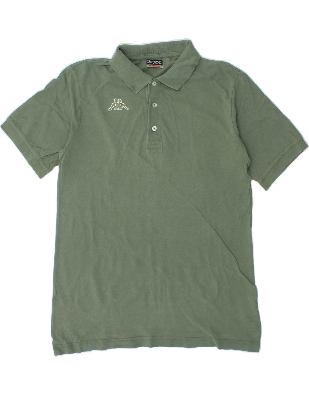 KAPPA Mens Polo Shirt Medium Green Cotton Vintage Kappa and Second-Hand Kappa from Messina Hembry 