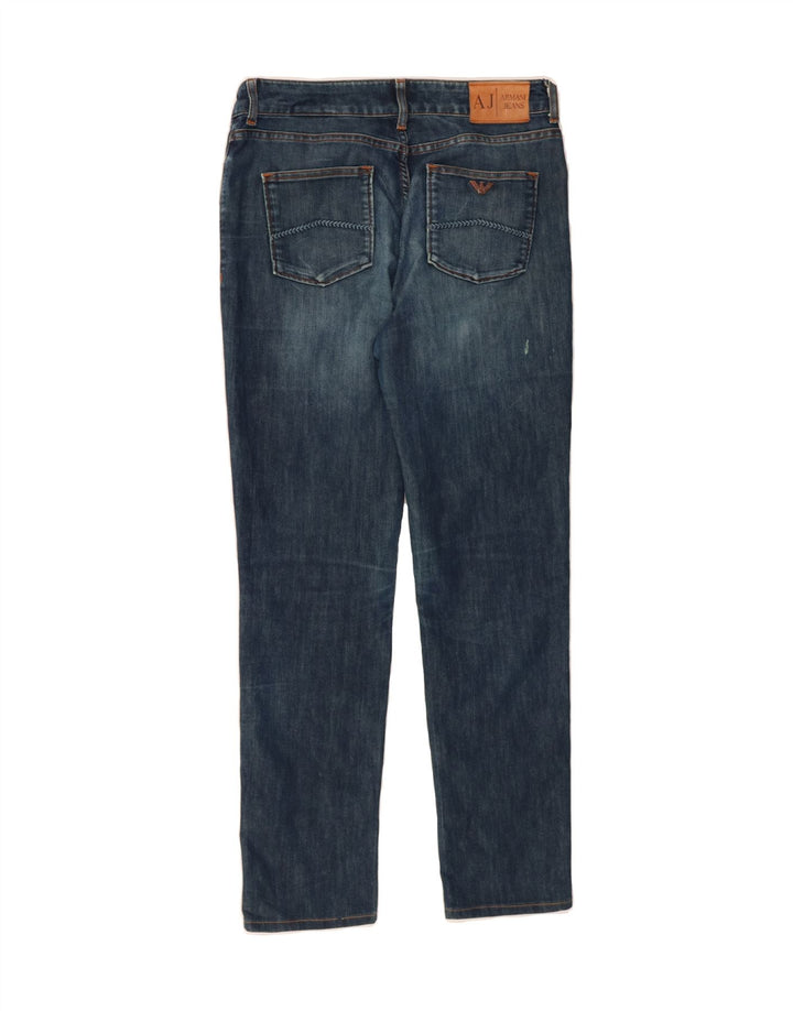 ARMANI Womens Slim Jeans W29 L30 Blue Cotton Vintage Armani and Second-Hand Armani from Messina Hembry 