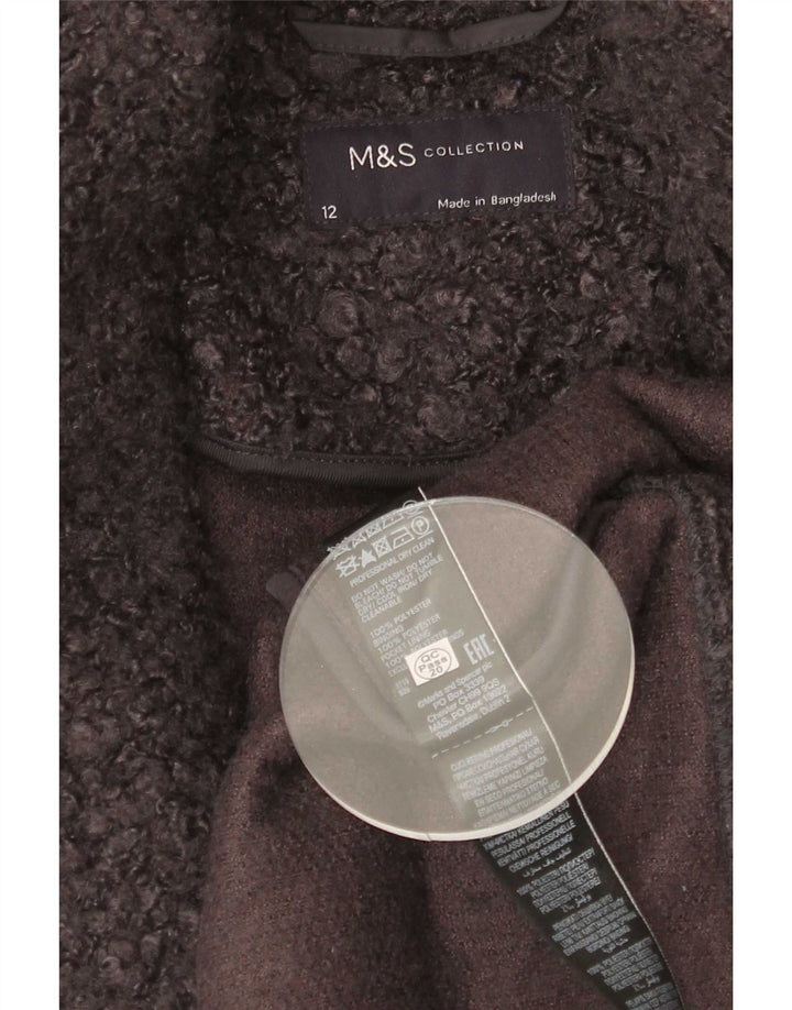 Marks & Spencer Płaszcz damski UK 12, średni szary poliester