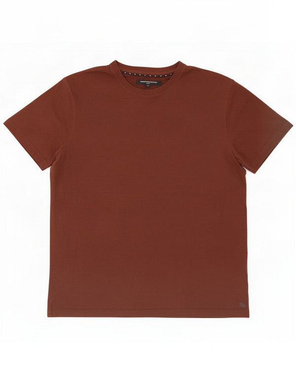 T-shirt męski French Connection Top Medium Brown Cotton