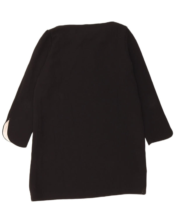 Damska tunika z długim rękawem Zara UK 12 Średni czarny poliester