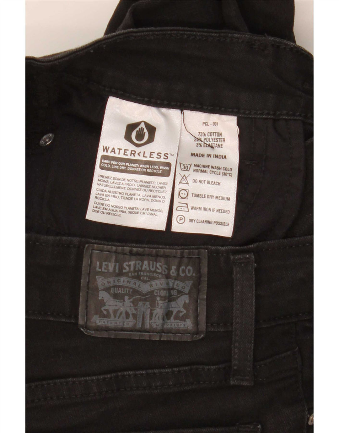 Damskie jeansy Levi's 715 Bootcut W25 L27 Czarna bawełna