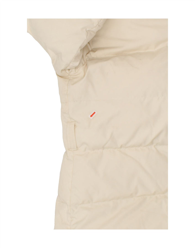 RALPH LAUREN Womens Hooded Padded Jacket UK 16 Large Off White Polyester Vintage Ralph Lauren and Second-Hand Ralph Lauren from Messina Hembry 