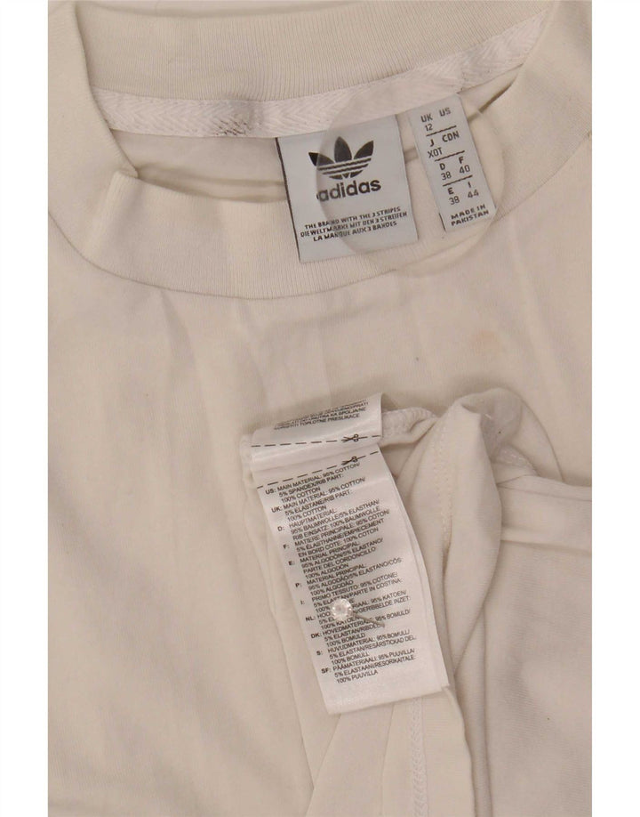 Damska kamizelka graficzna Adidas Top UK 12 Średnia biała bawełna