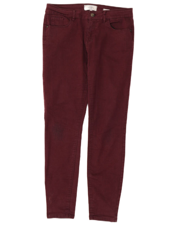 Damskie jeansy Jegging Fat Face UK 12 Medium W32 L29 Burgundowa bawełna