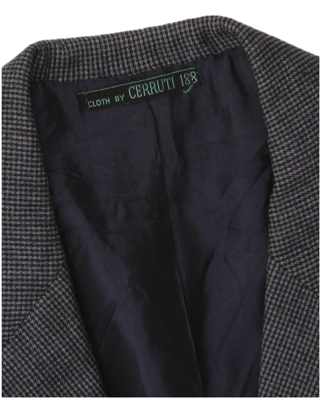 Cerruti 1881 Męska marynarka zapinana na 2 guziki UK 38 Średni granatowy w kratkę