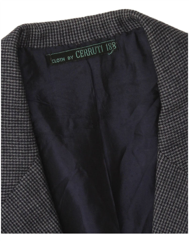 Cerruti 1881 Męska marynarka zapinana na 2 guziki UK 38 Średni granatowy w kratkę