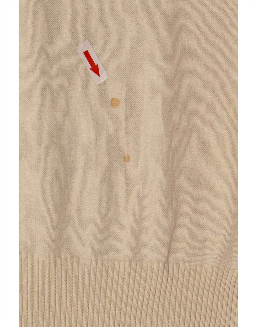 Damski sweter Levi's z dekoltem w kształcie litery V, UK 12, średni, w kolorze złamanej bieli