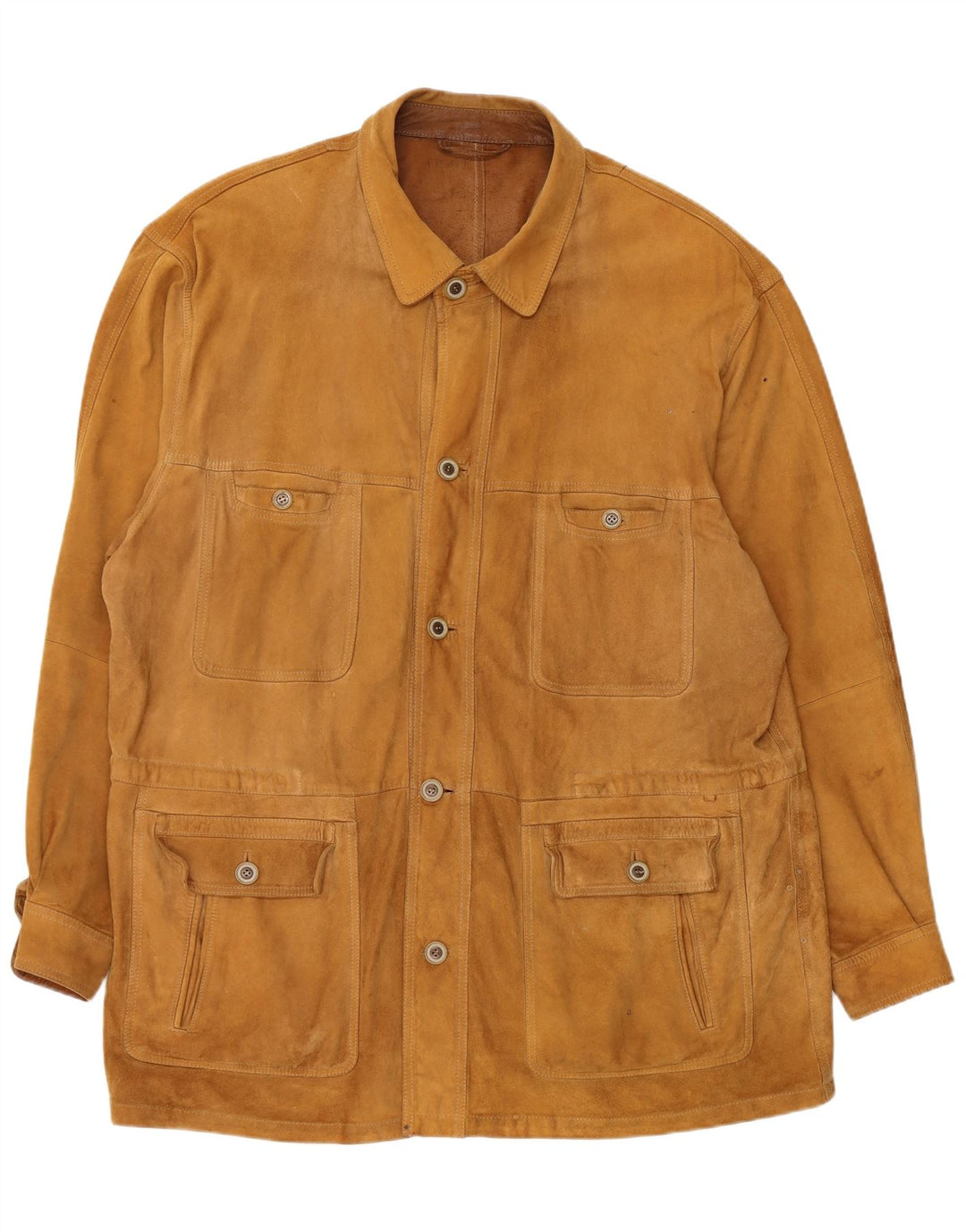 Zamszowy płaszcz męski ASGARD UK 42 XL brązowy