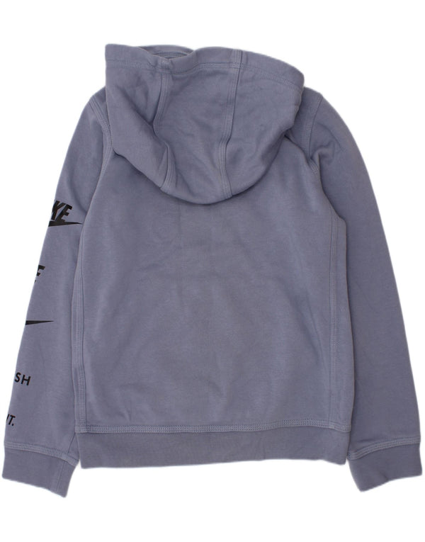 Chłopięca bluza z kapturem Nike Swoosh Graphic 8-9 lat, mała, niebieska, bawełniana