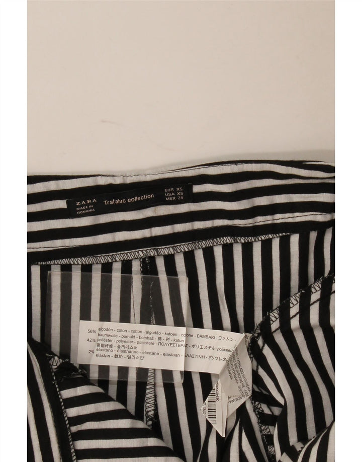 Skort damski Zara UK 4 XS, bawełniana w czarne paski