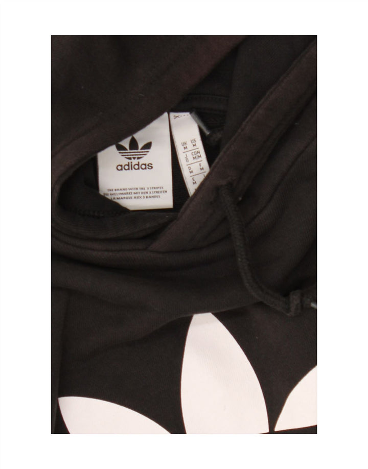 ADIDAS Mens Graphic Hoodie Jumper Medium Black Cotton Vintage Adidas and Second-Hand Adidas from Messina Hembry 