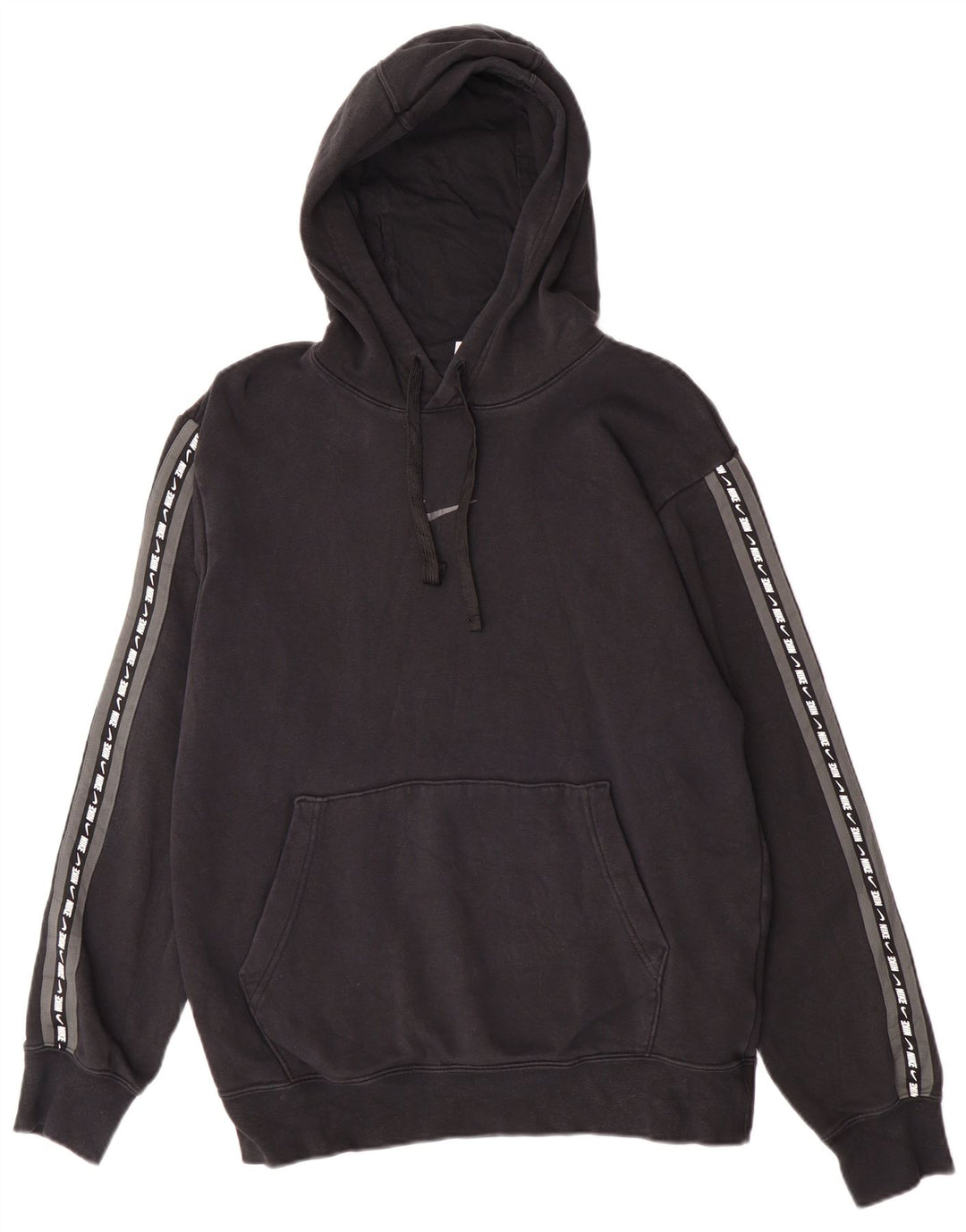 Męski sweter z kapturem Nike z grafiką, mały, czarny, bawełniany