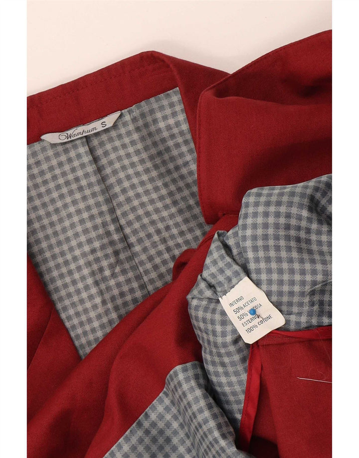Męska marynarka zapinana na 2 guziki Wampum UK 36 Small Red Cotton
