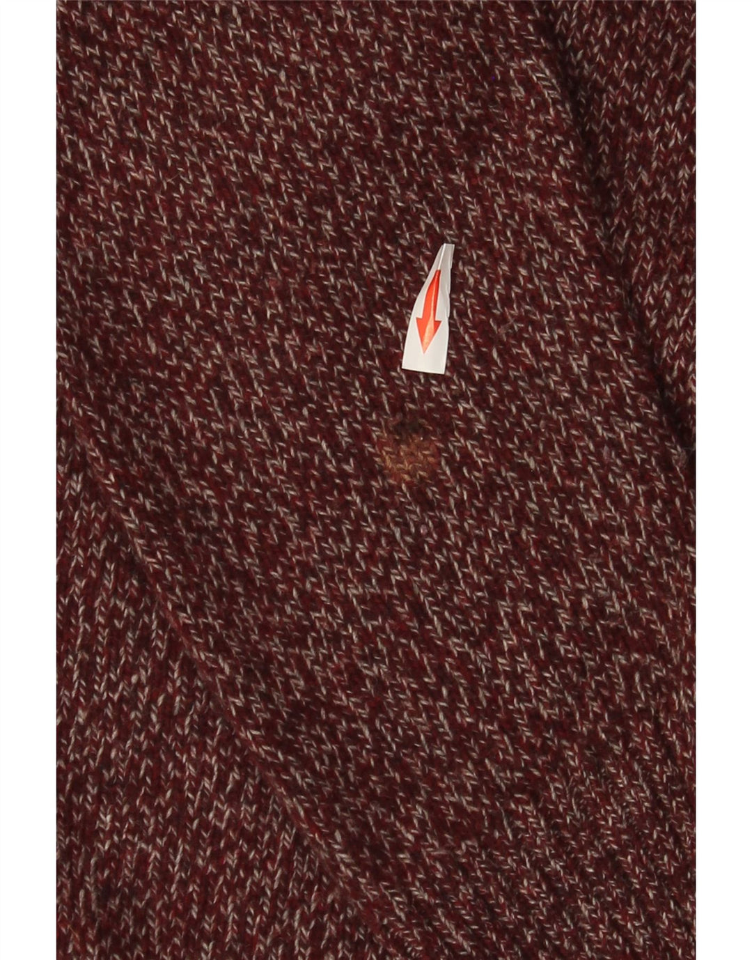 Męski sweter z okrągłym dekoltem Barbour, średnia, bordowa wełna
